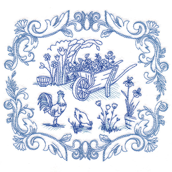 Countryside Farm Scene - Wheelbarrow