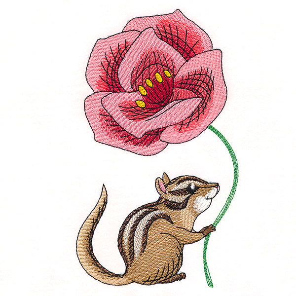 Cheerful Chipmunk with Poppy