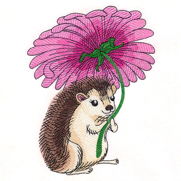 Happy Hedgehog with Daisy