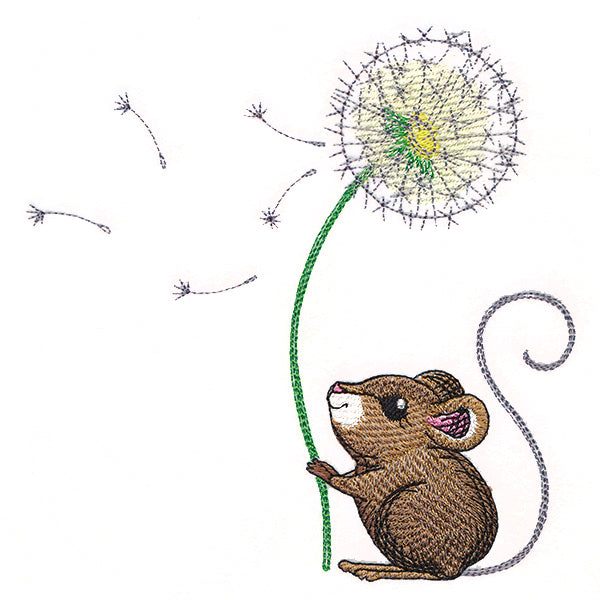 Merry Mouse with Dandelion