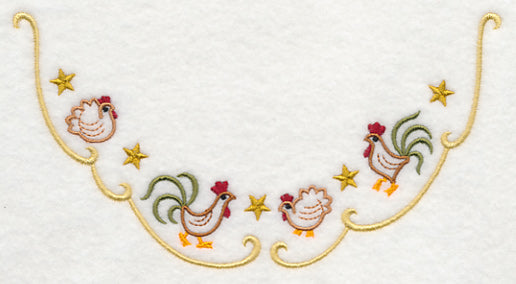 Hens and Roosters Neckline (V-Neck)