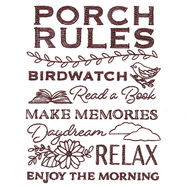 Porch Rules
