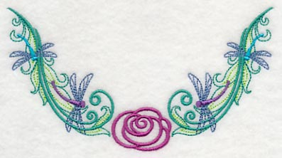 Rosy Dragonfly Neckline (V-Neck)