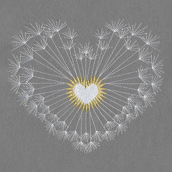 Sparkling Dandelion Heart