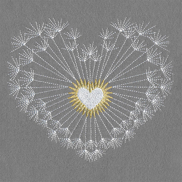 Sparkling Dandelion Heart
