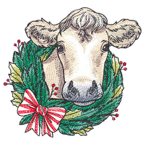 Country Christmas Cow