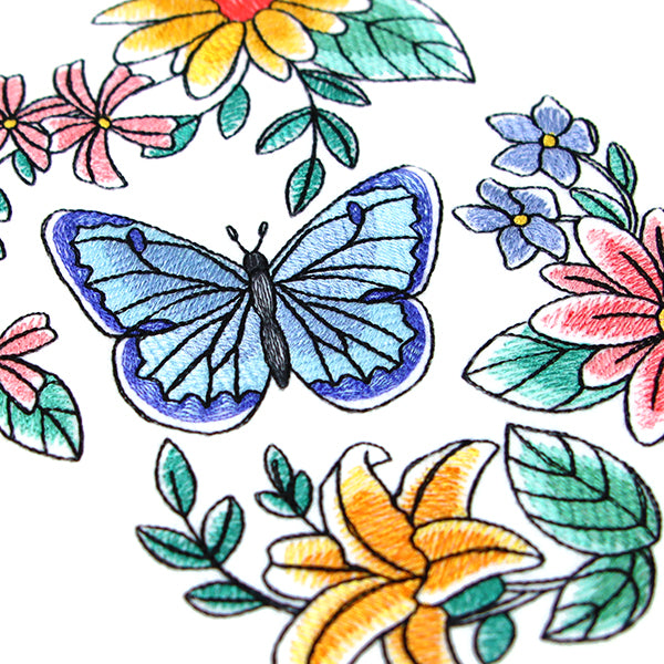 Sweet Butterfly and Blooms Feature