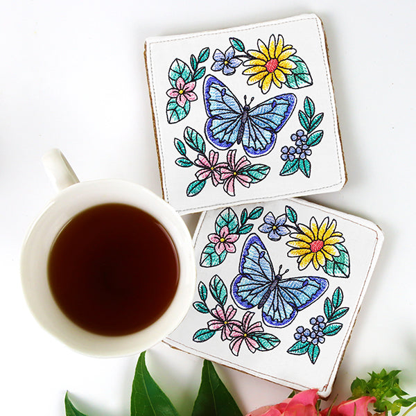 Sweet Butterfly and Blooms Accent