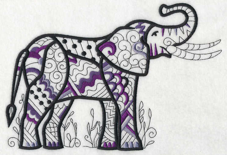 Safari Chic Elephant (Blackwork)