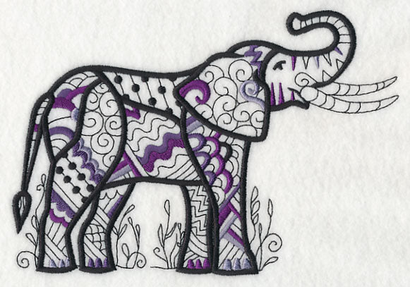 Safari Chic Elephant (Blackwork)