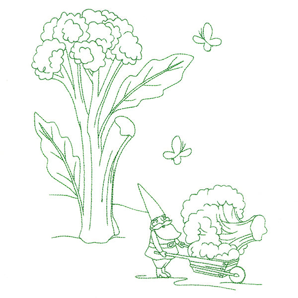Vegetable Patch Garden Gnomes - Broccoli