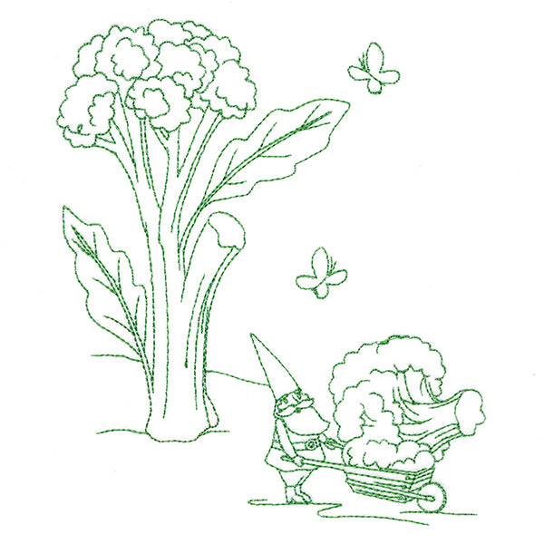 Vegetable Patch Garden Gnomes - Broccoli