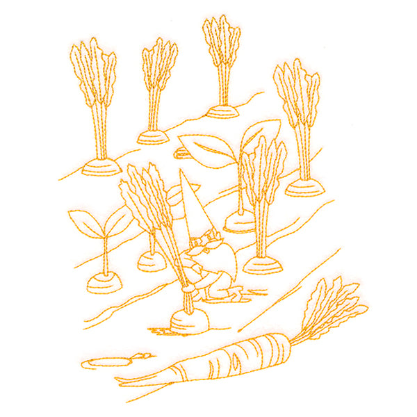 Vegetable Patch Garden Gnomes - Carrots