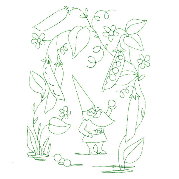 Vegetable Patch Garden Gnomes - Peas