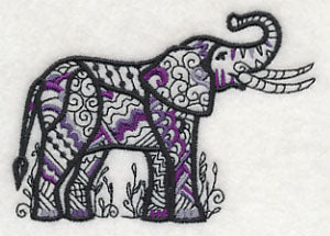 Safari Chic Elephant (Blackwork)
