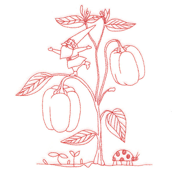 Vegetable Patch Garden Gnomes - Peppers