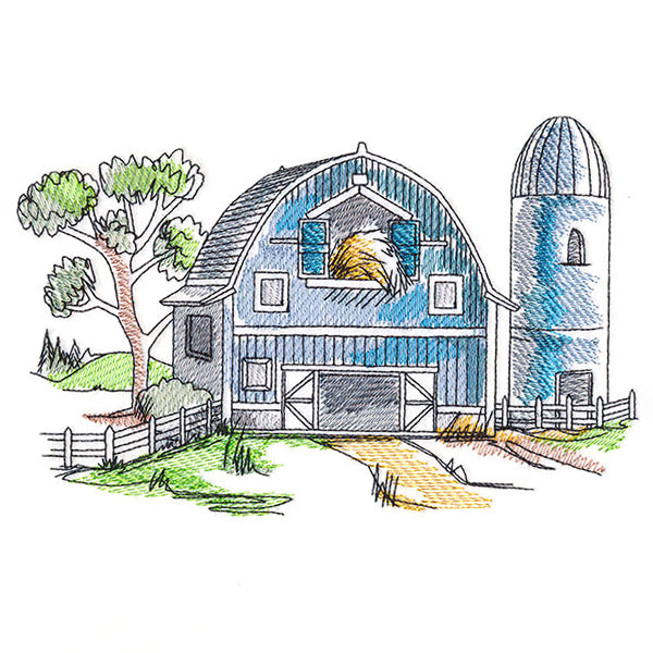Classic Countryside Barn Scene