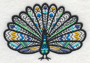 Safari Chic Peacock (Blackwork)
