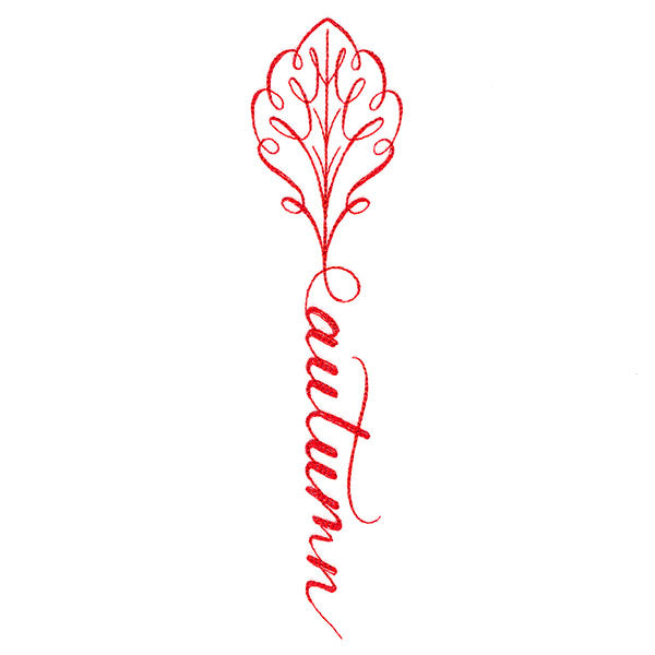 Fall Leaves Calligraphy - Autumn