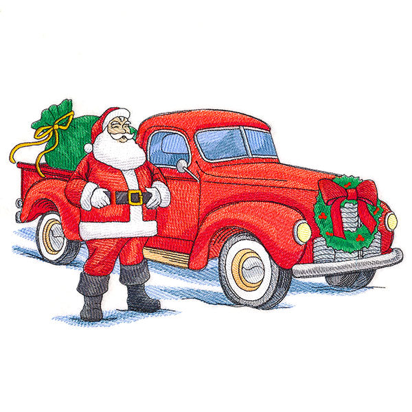Jolly Santa Retro Truck