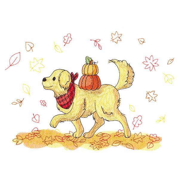 Prancing Fall Puppy