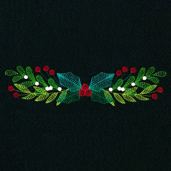 Festive Holly and Berries Border