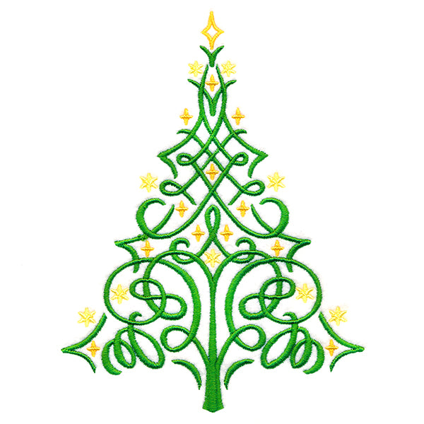 Modern Swirls Christmas Tree