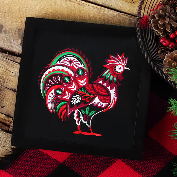 Country Christmas Rooster