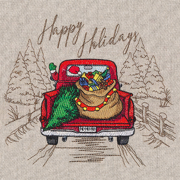 Happy Holidays Retro Truck Medley