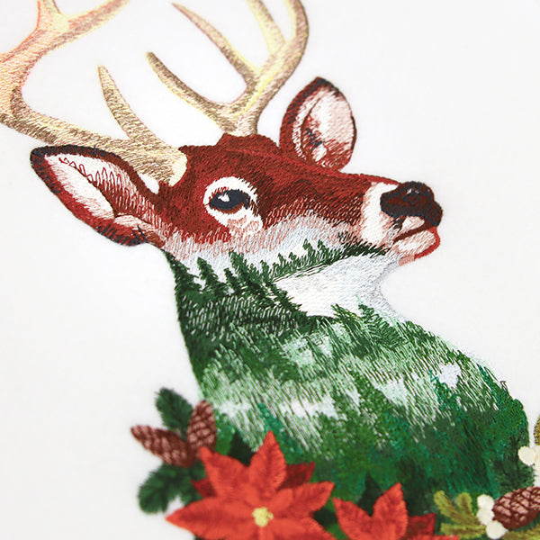 Festive Deerscape in Watercolor