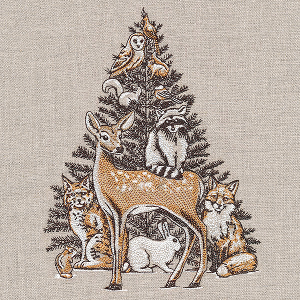 Woodland Christmas Animal Stack