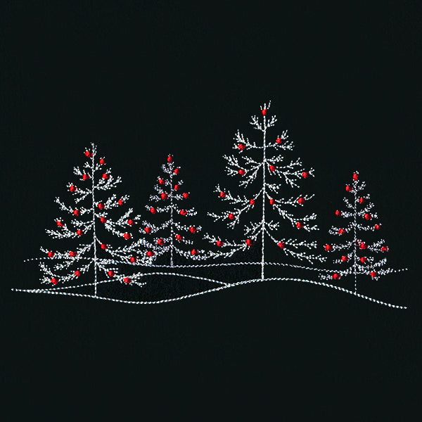 Christmas Tree Scene Border