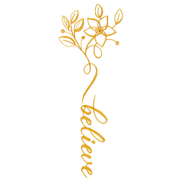 Festive Flourishes Calligraphy - Believe