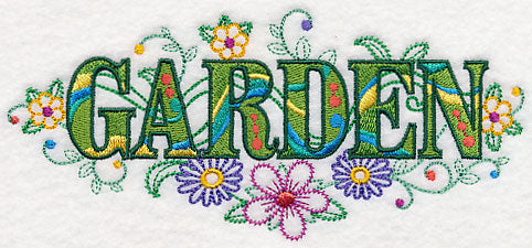 Garden with Vintage Flower Fade