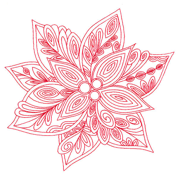 Very Merry Swirls - Poinsettia