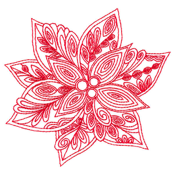 Very Merry Swirls - Poinsettia