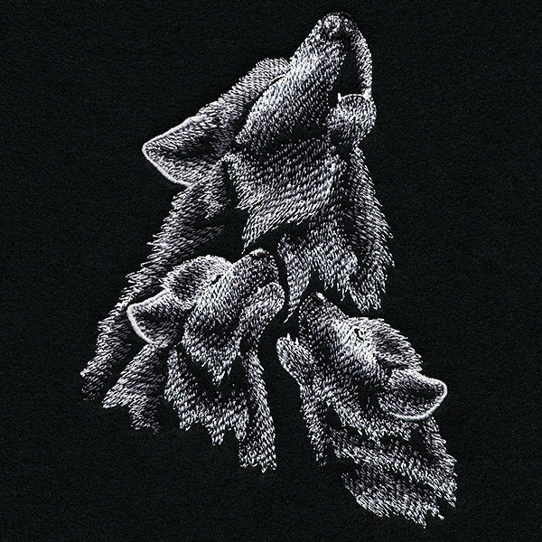 Midnight Howling Wolves