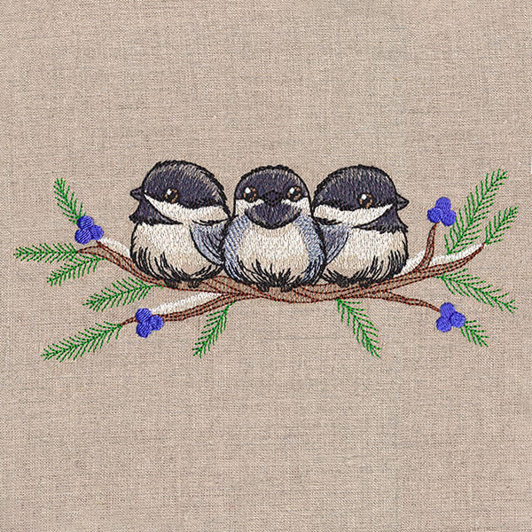 Sweet Snowy Chickadees