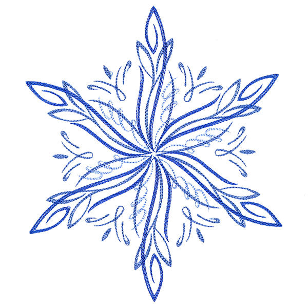 Winter Snowflake Calligraphy 3