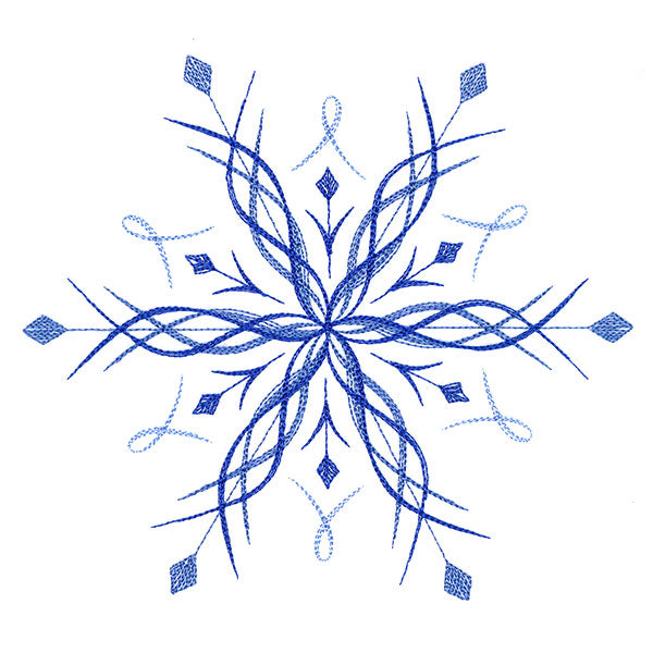 Winter Snowflake Calligraphy 6