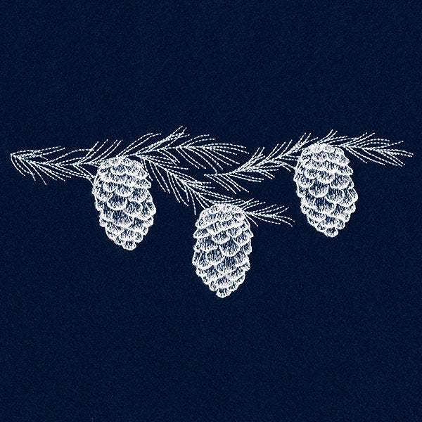 Frosted Pinecone Border