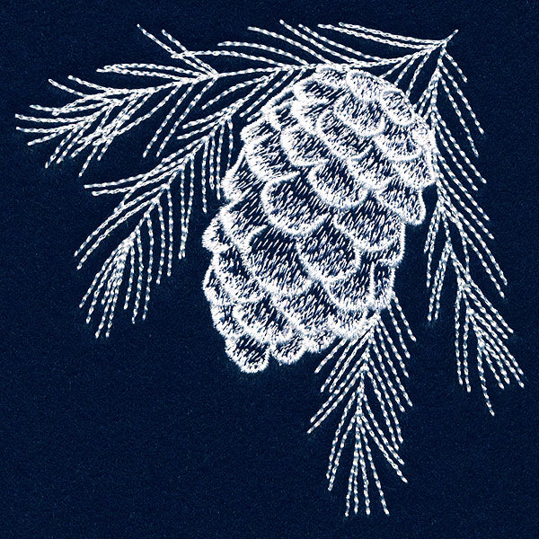 Frosted Pinecone Corner