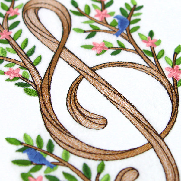 Woodland Blooms Treble Clef