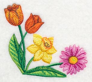 Bright Flower Corner in Watercolor