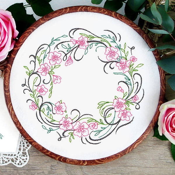 Blooming Calligraphic Wreath