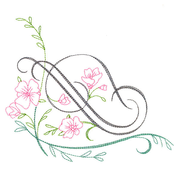 Blooming Calligraphic Corner