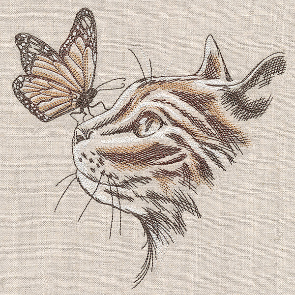 Purr-fectly Poised Monarch & Kitten