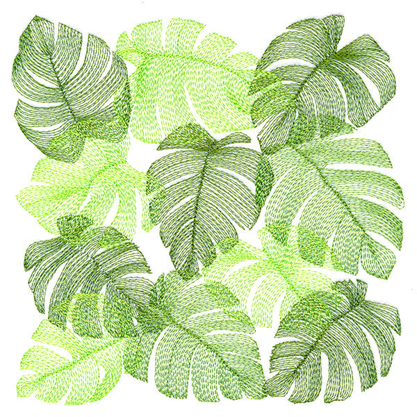 Tropical Monstera Square