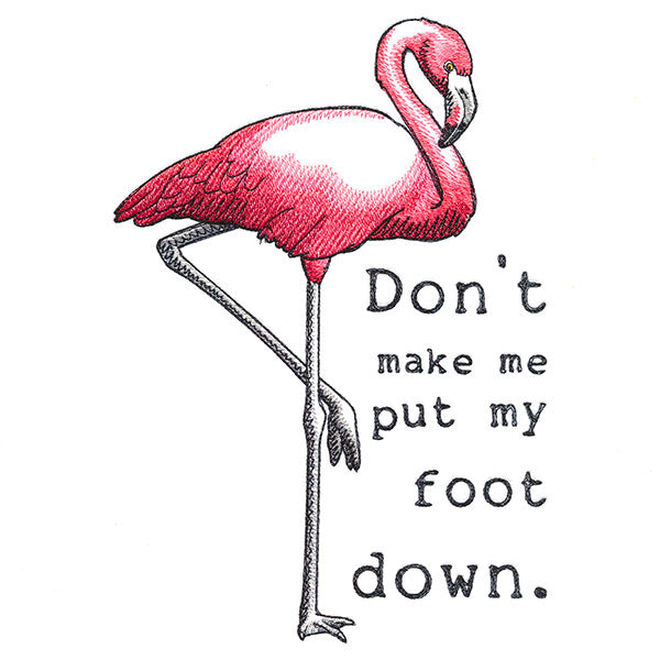 Don't Make Me Put My Foot Down Flamingo