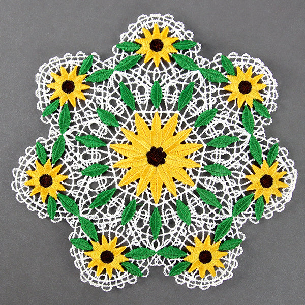 Black Eyed Susan Doily (Battenburg Lace)